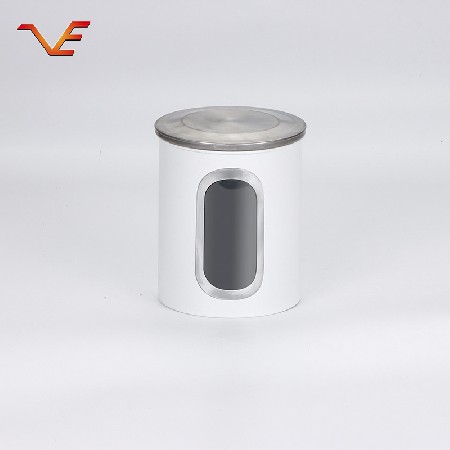 時(shí)尚現(xiàn)代簡(jiǎn)約收納儲(chǔ)蓄罐 開窗摞底圓罐新款收納可視儲(chǔ)蓄罐