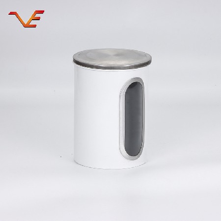 時(shí)尚現(xiàn)代簡(jiǎn)約收納儲(chǔ)蓄罐 開窗摞底圓罐新款收納可視儲(chǔ)蓄罐
