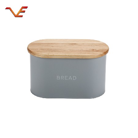 直銷可印logo收納罐 廚用木蓋調(diào)味料收納盒 鍍鋅鐵質(zhì)可定造收納罐