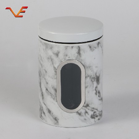 歐式鍍鋅鐵皮開窗圓罐 廚房儲物罐 家居整理收納罐廠家批發(fā)