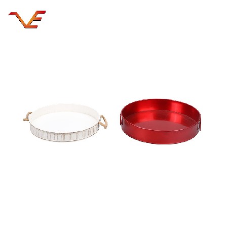 復(fù)古鐵皮零食儲(chǔ)物盒 雜物收納盒圓盤帶挽手無蓋套裝批發(fā)量大價(jià)優(yōu)