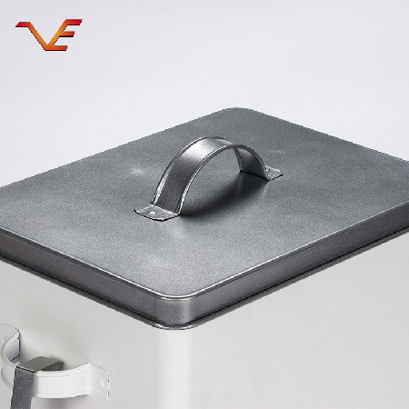 Grey and white directly supplied by the manufacturer Simple saving square iron can kitchen Miscellaneous grain storage sealed tank with spoon