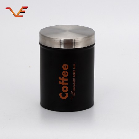 時尚黑色簡約套裝組合儲蓄密封罐 家用收納置物儲蓄罐帶扁鐵手挽